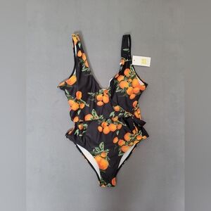 Barleyin Women's One Piece Swimsuit Tummy Control Tie Front Small